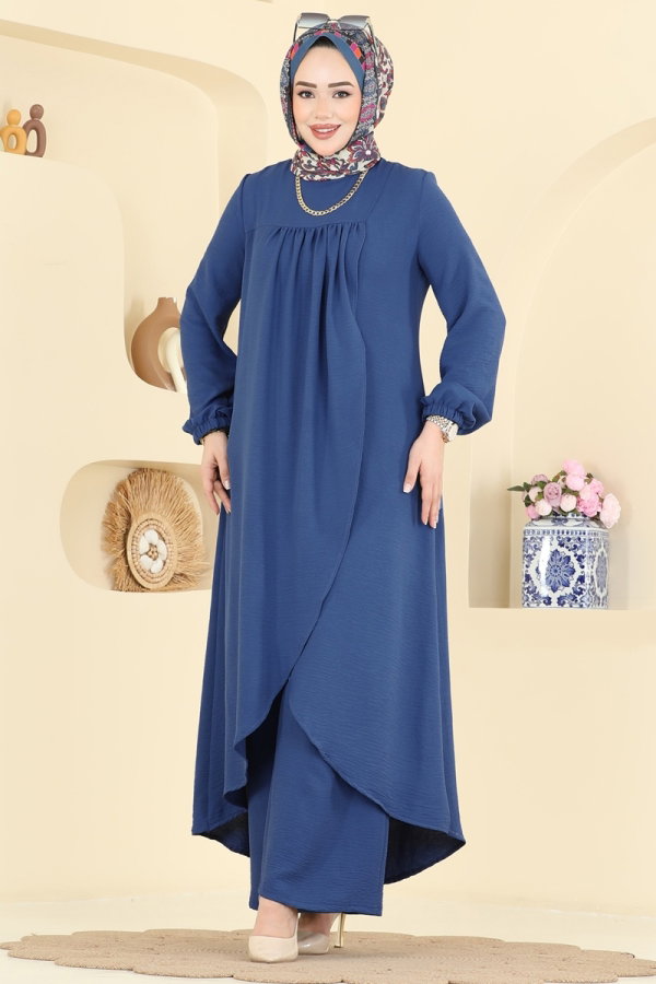 Modaselvim Hijab Combinations Combined 2824SLK540 Indigo