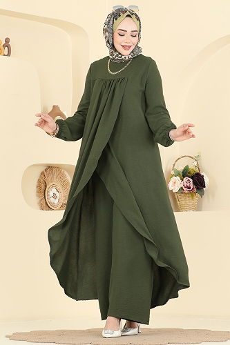 moda selvim طقم اخضر عفني 2824SLK540 - Thumbnail