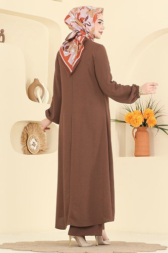 moda selvim طقم بني فاتح 2824SLK540 - Thumbnail