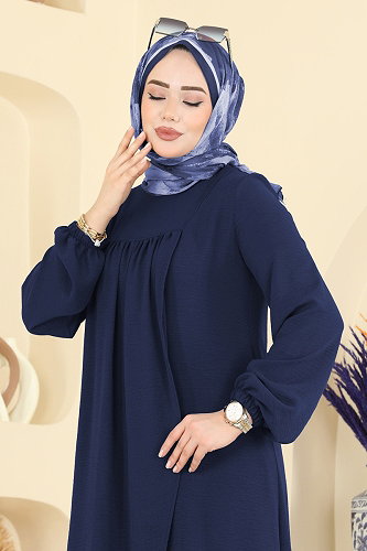 moda selvim Combined 2824SLK540 Light Navy Blue - Thumbnail