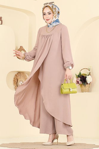 moda selvim طقم بيج 2824SLK540 - Thumbnail