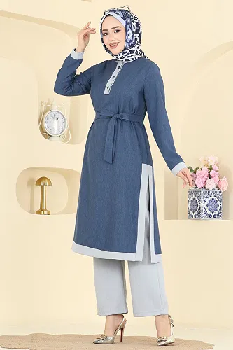 moda selvim Combined 2826SLK540 Indigo - Thumbnail