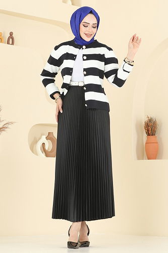 moda selvim طقم أسود 2828MP806 - Thumbnail