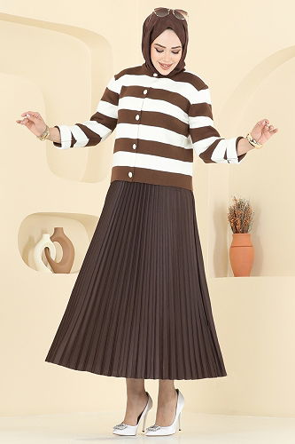 moda selvim طقم بني 2828MP806 - Thumbnail