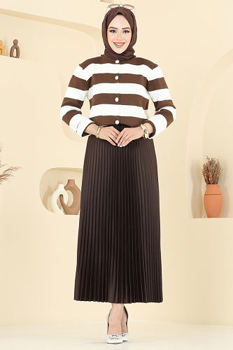 moda selvim طقم بني 2828MP806 - Thumbnail