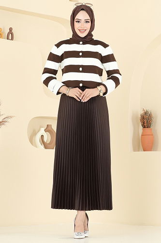 moda selvim طقم بني 2828MP806 - Thumbnail