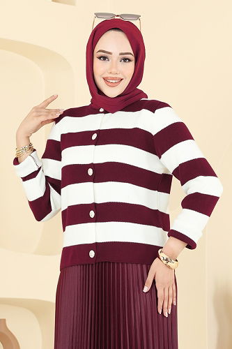 moda selvim Combined 2828MP806 Burgundy - Thumbnail