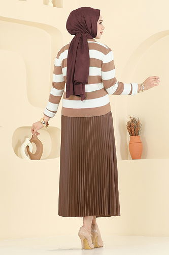 moda selvim طقم بيج 2828MP806 - Thumbnail