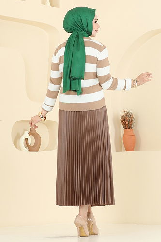 moda selvim طقم بيج 2828MP806 - Thumbnail