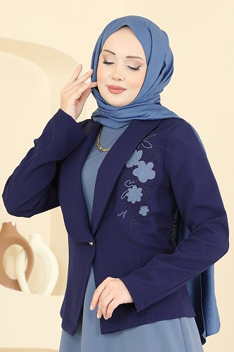 moda selvim Combined 2828SL432 Blue & Navy Blue - Thumbnail