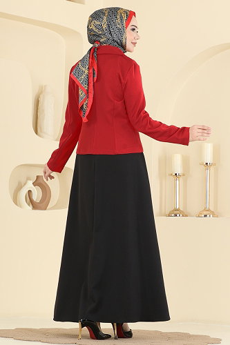 moda selvim Combined 2828SL432 Red & Black - Thumbnail