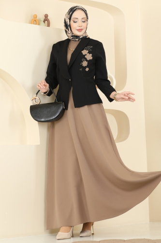 S.L. - طقم بيج وأسود 2828SL432