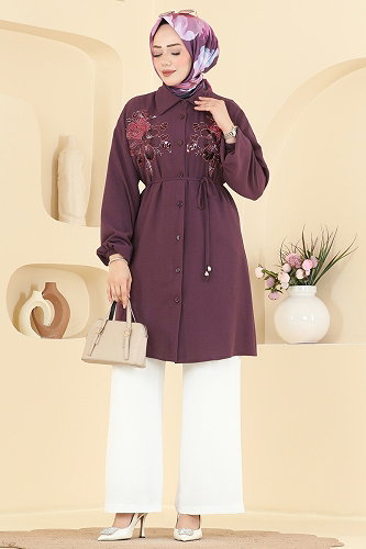 moda selvim Combined 2829SLK540 Damson & Ecru - Thumbnail