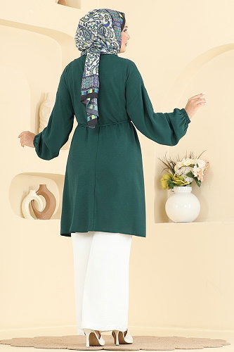 moda selvim Combined 2829SLK540 Emerald & Ecru - Thumbnail