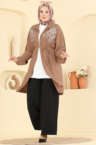 moda selvim Combined 2829SLK540 Latte & Black - Thumbnail