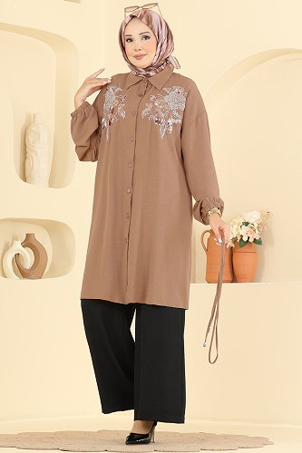 moda selvim Combined 2829SLK540 Latte & Black - Thumbnail