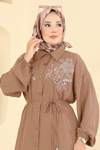 moda selvim طقم لاتيه وأسود 2829SLK540 - Thumbnail