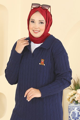moda selvim طقم كحلي 2834AYD574 - Thumbnail