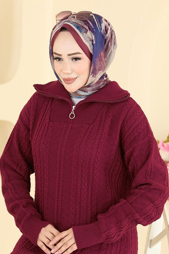 moda selvim Combined 2835AYD574 Burgundy - Thumbnail