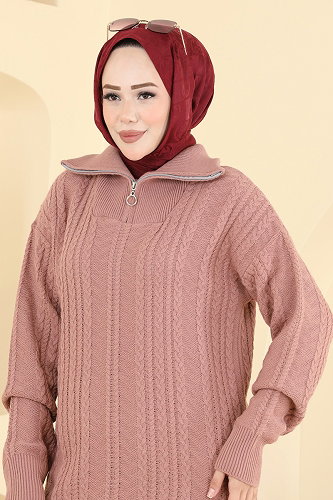 moda selvim طقم وردي 2835AYD574 - Thumbnail