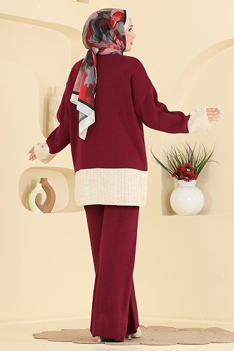 moda selvim Combined 2836AYD574 Burgundy - Thumbnail