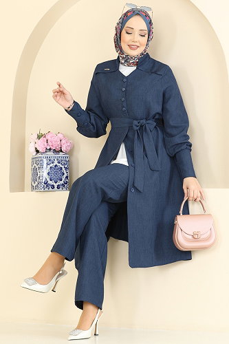 moda selvim طقم ازرق 2836SLK540 - Thumbnail