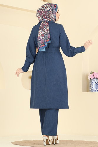 moda selvim طقم ازرق 2836SLK540 - Thumbnail