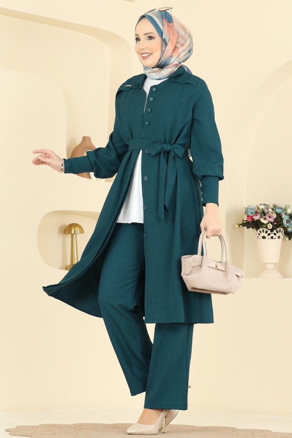 Modaselvim Hijab Combinations Combined 2836SLK540 Petroleum