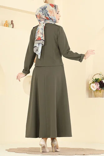 moda selvim طقم اخضر عفني 2837SLK540 - Thumbnail