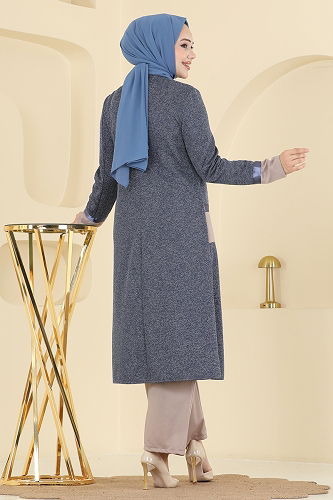 moda selvim Combined 2838ASMK1074 Indigo - Thumbnail