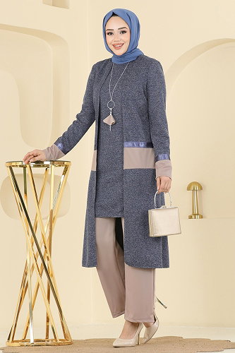 moda selvim Combined 2838ASMK1074 Indigo - Thumbnail