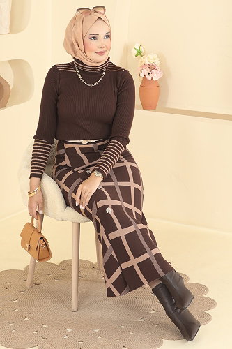 moda selvim Combined 2838AYD574 Brown - Thumbnail