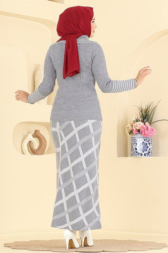 moda selvim Combined 2838AYD574 Gray - Thumbnail