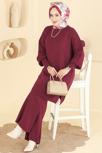 moda selvim Combined 2839AYD574 Burgundy - Thumbnail