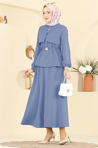 moda selvim طقم أزرق 2839SLK540 - Thumbnail