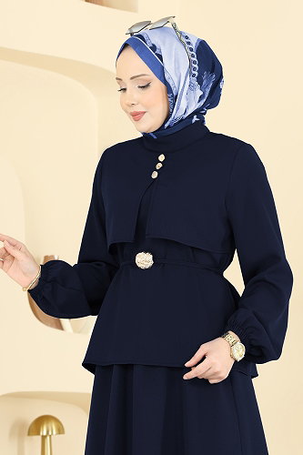 moda selvim Combined 2839SLK540 Dark Navy Blue - Thumbnail