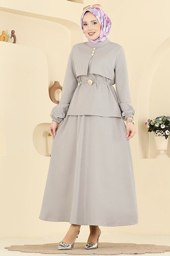 moda selvim Combined 2839SLK540 Gray - Thumbnail