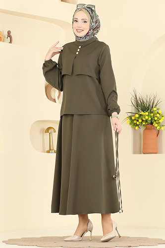 moda selvim طقم اخضر عفني 2839SLK540 - Thumbnail