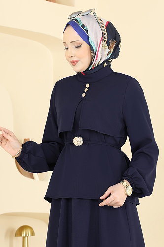 moda selvim طقم كحلي 2839SLK540 - Thumbnail