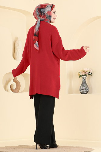 moda selvim Combined 2840AYD574 Red & Black - Thumbnail