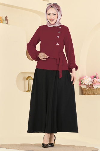S.L.K. - Combined 2844SLK540 Burgundy & Black