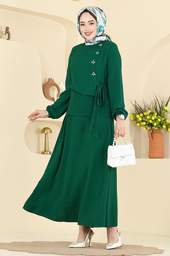 moda selvim طقم زيتي 2844SLK540 - Thumbnail