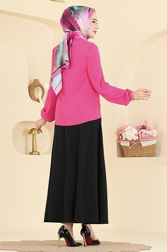 moda selvim Combined 2844SLK540 Fuchsia & Black - Thumbnail