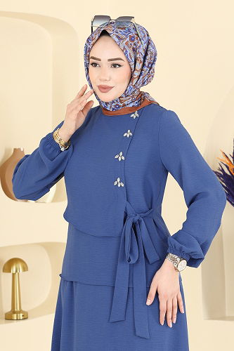 moda selvim Combined 2844SLK540 Indigo - Thumbnail