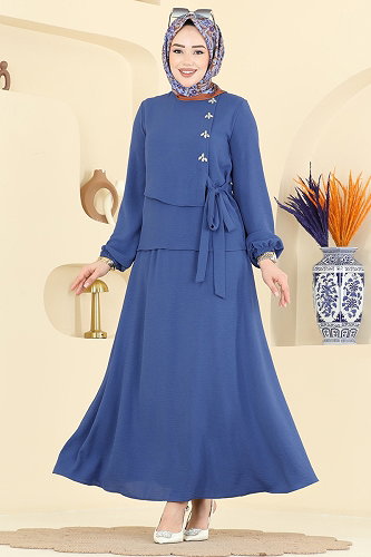 moda selvim طقم ازرق 2844SLK540 - Thumbnail