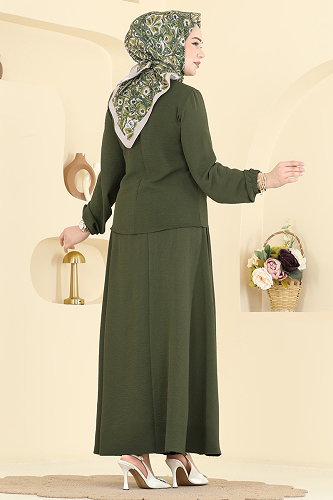 moda selvim طقم اخضر عفني 2844SLK540 - Thumbnail