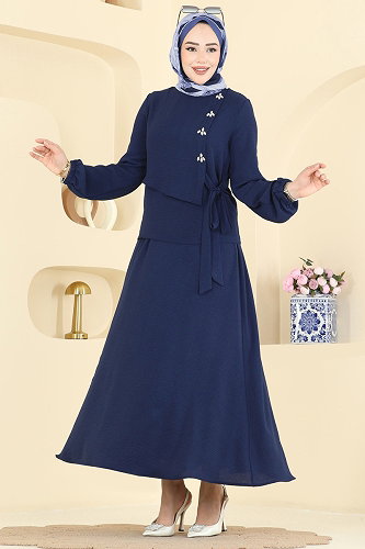 moda selvim Combined 2844SLK540 Light Navy Blue - Thumbnail