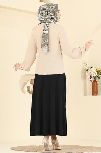 moda selvim Combined 2844SLK540 Stone & Black - Thumbnail
