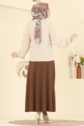 moda selvim طقم بيج وبني 2844SLK540 - Thumbnail