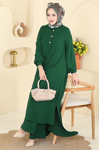 moda selvim طقم زيتي 2845SLK540 - Thumbnail